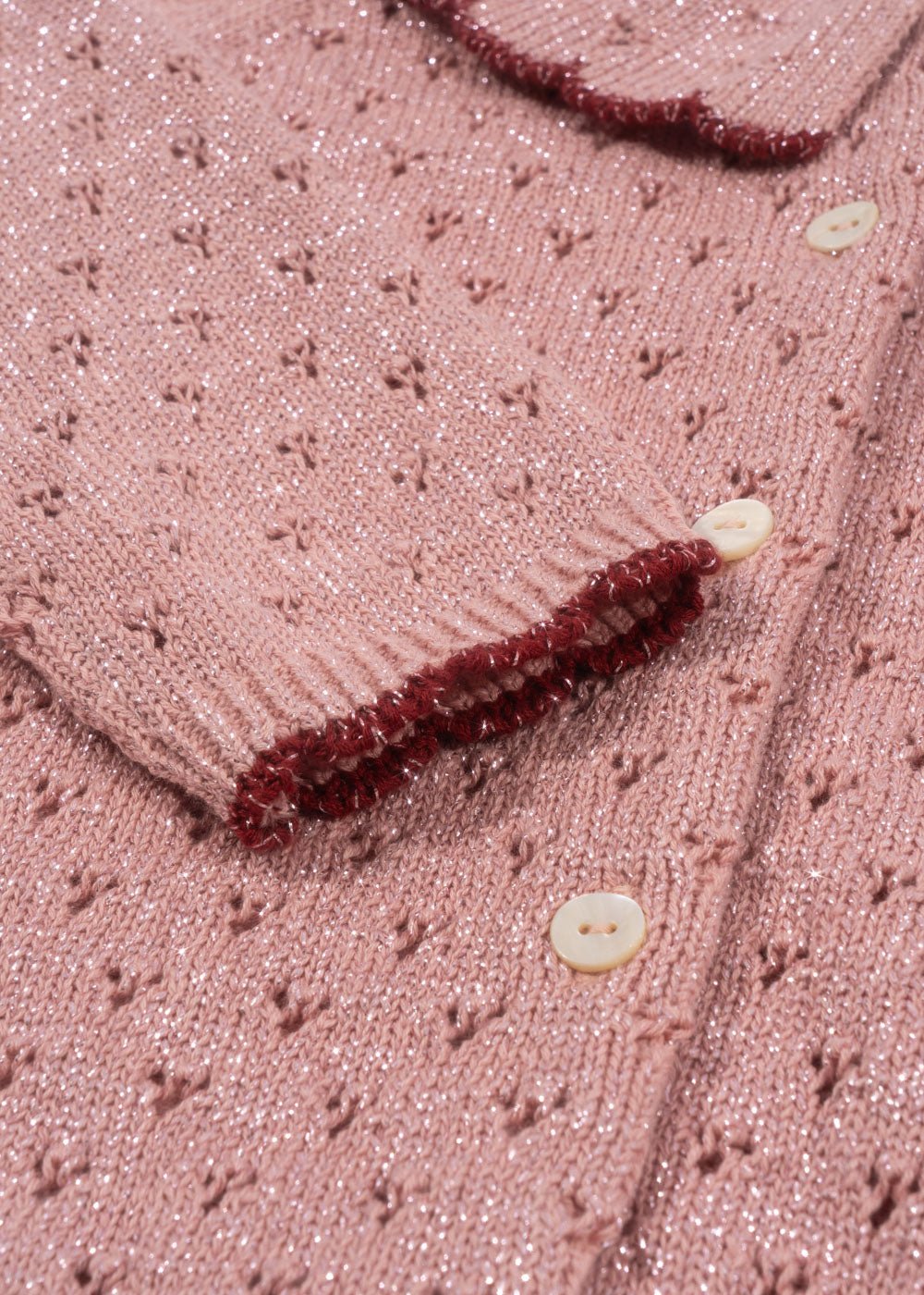 HOLIDAY KNIT CARDIGAN - mellow rose Konges Sløjd - enjoykidsus