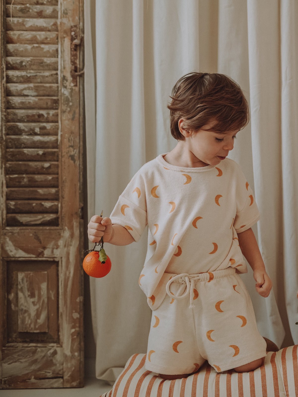 Organic Zoo Honey Midnight Terry Rope Shorts Organic Zoo