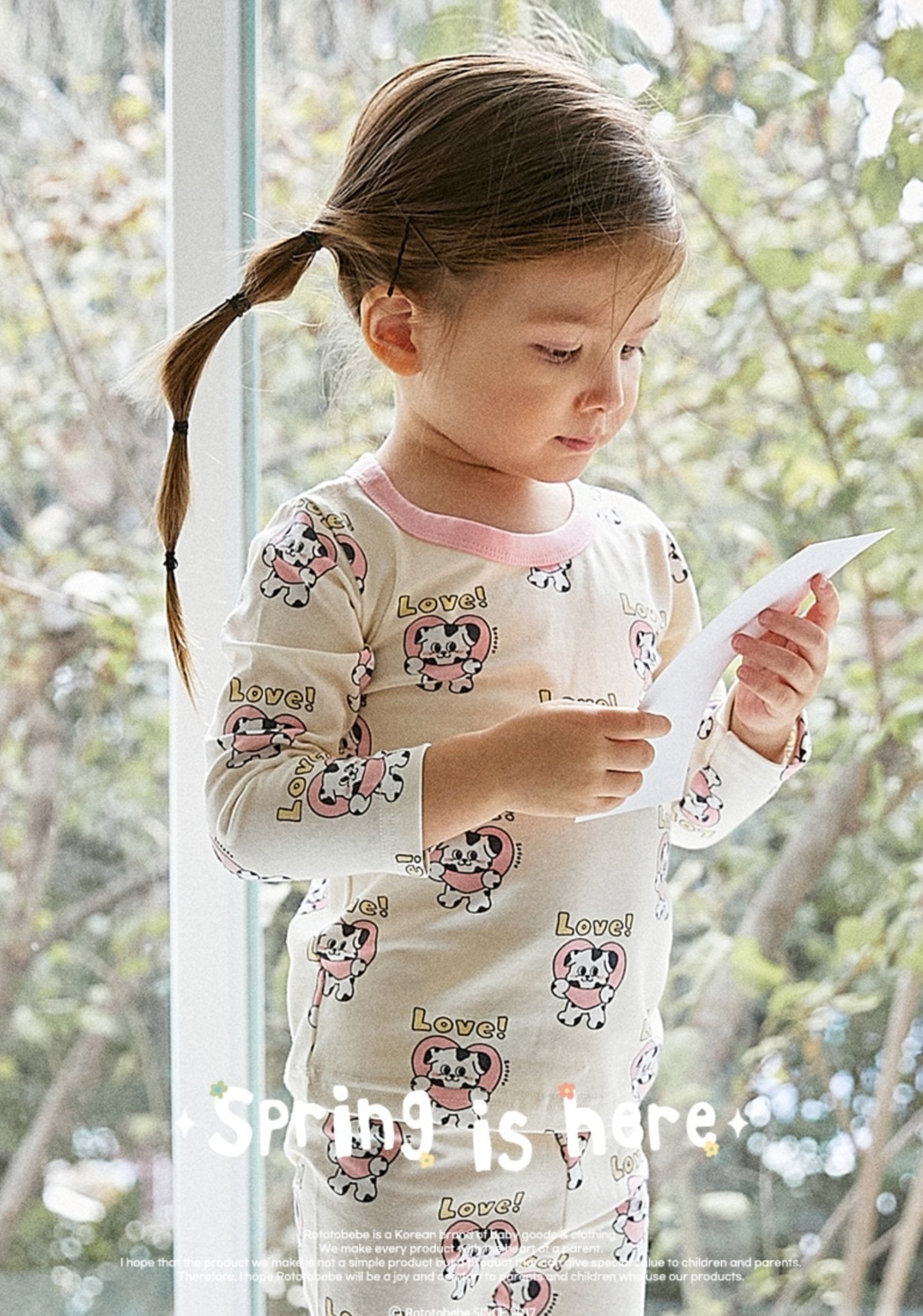 Honey sticky indoor wear - heart kitty pink Rototo bebe