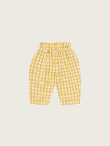 Honeycomb Gingham Fisherman Pants Organic Zoo