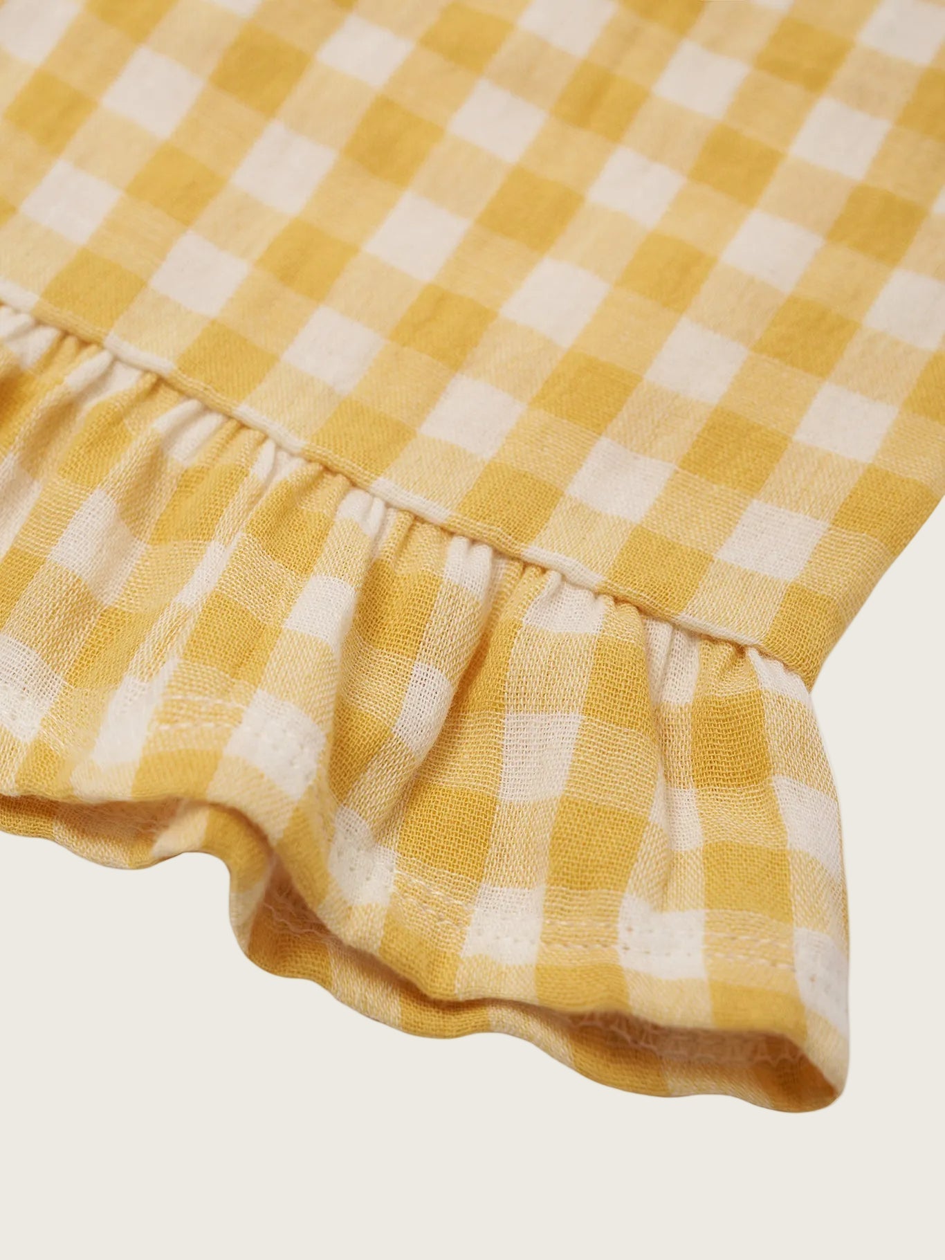 Honeycomb Gingham Frill Culottes Organic Zoo