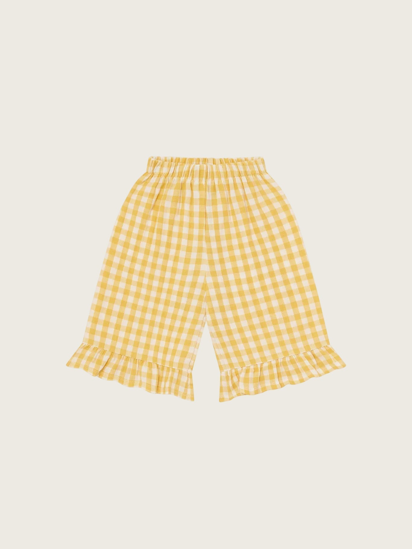 Honeycomb Gingham Frill Culottes Organic Zoo