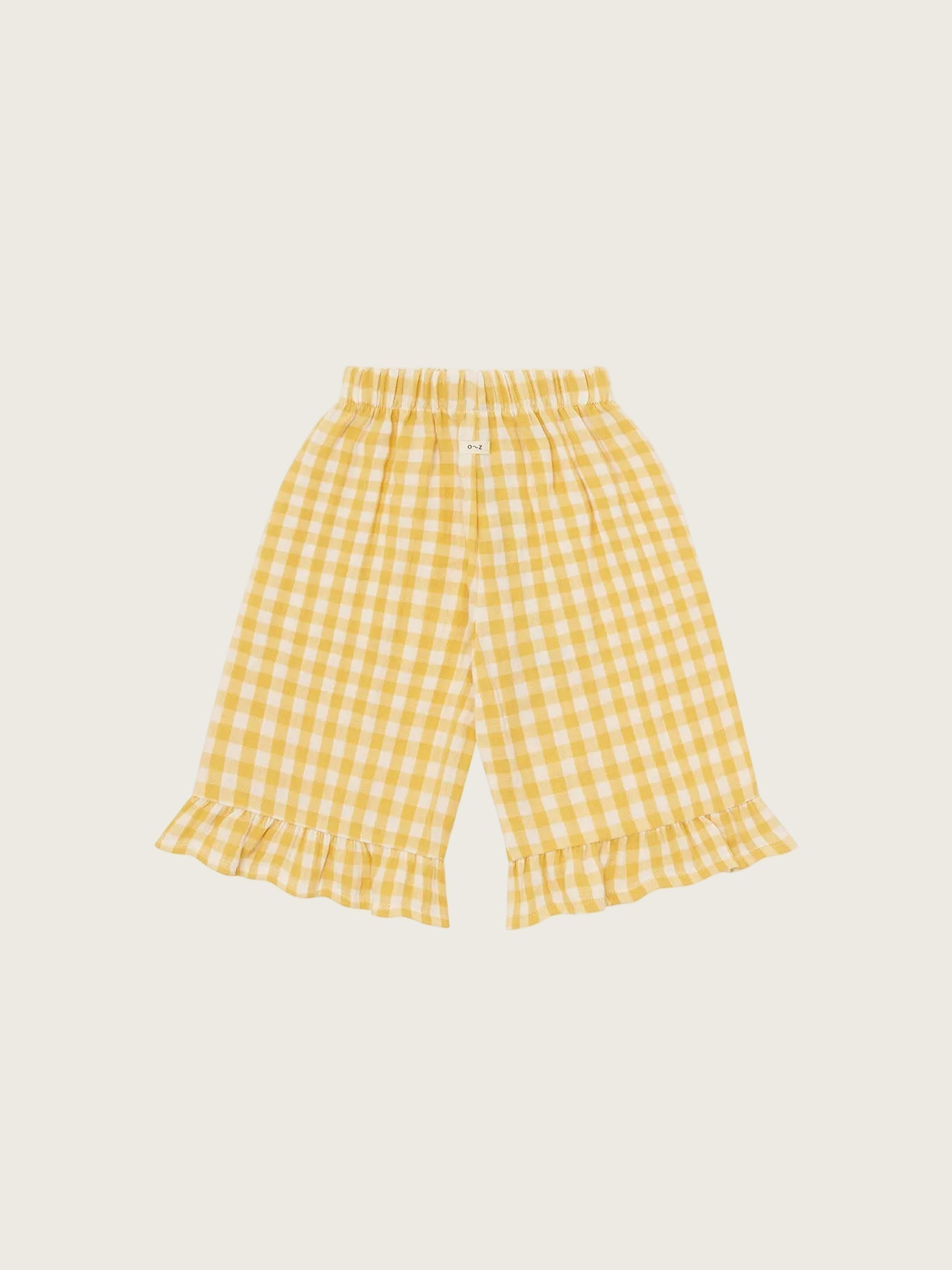 Honeycomb Gingham Frill Culottes Organic Zoo