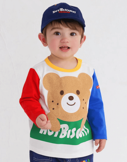 Hot Biscuits 3D Bear Long Sleeve T-Shirt MIKI HOUSE