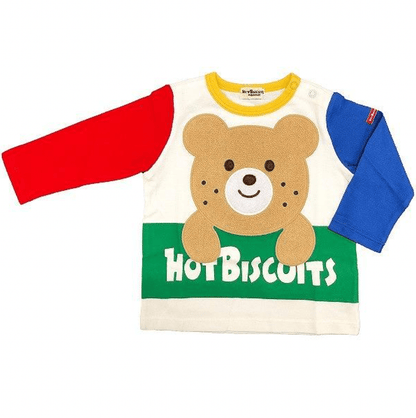 Hot Biscuits 3D Bear Long Sleeve T-Shirt MIKI HOUSE