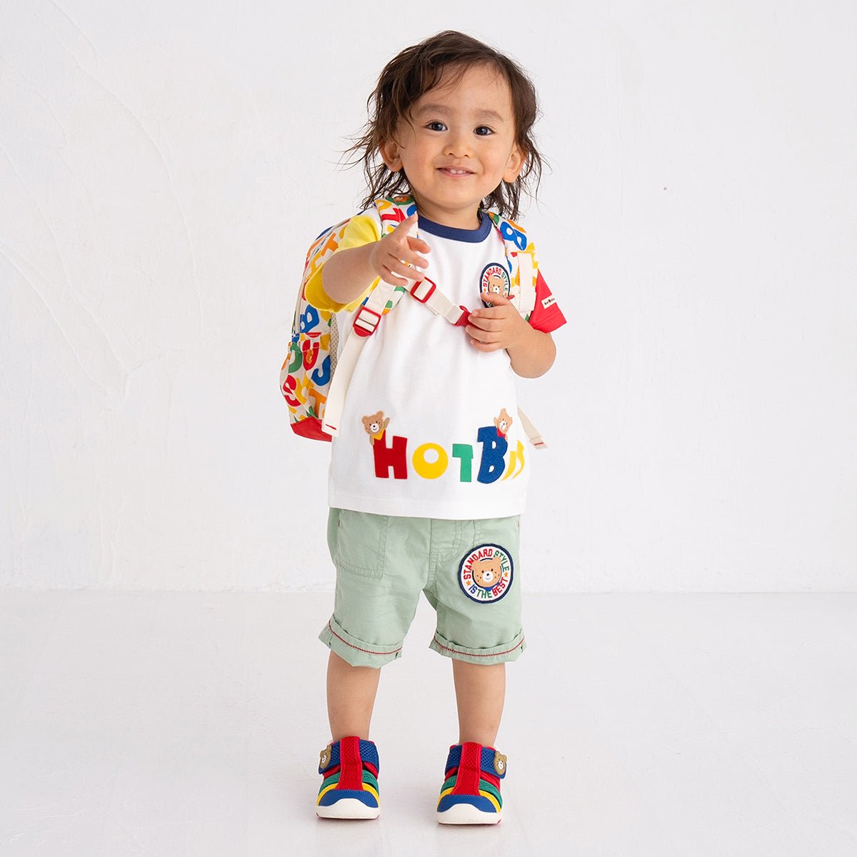 HOT BISCUITS BABY SANDAL - RED MIKI HOUSE