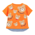 Hot Biscuits Beans - kun Back Print Layered - Look T-Shirt - Orange MIKI HOUSE
