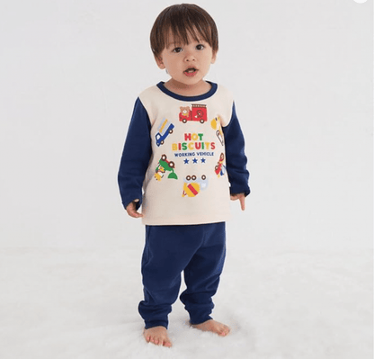 Hot Biscuits Mini Fleece Pile Loungewear Set MIKI HOUSE
