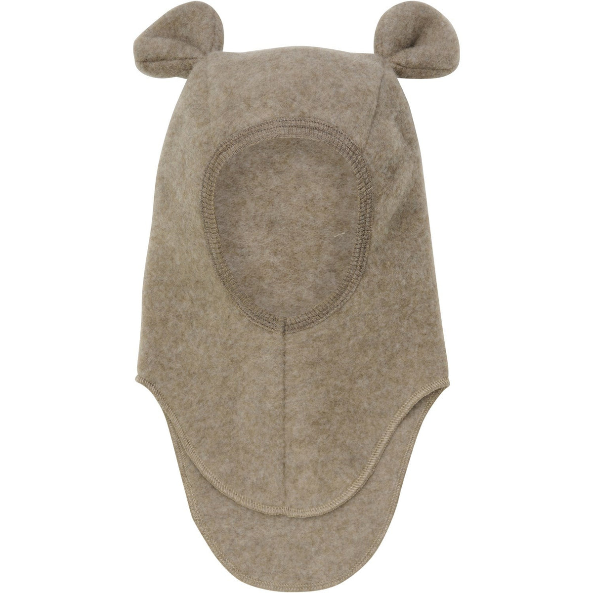 Huttelihut Teddy Ears Wool Fleece Balaclava in Savannah Melange - product view