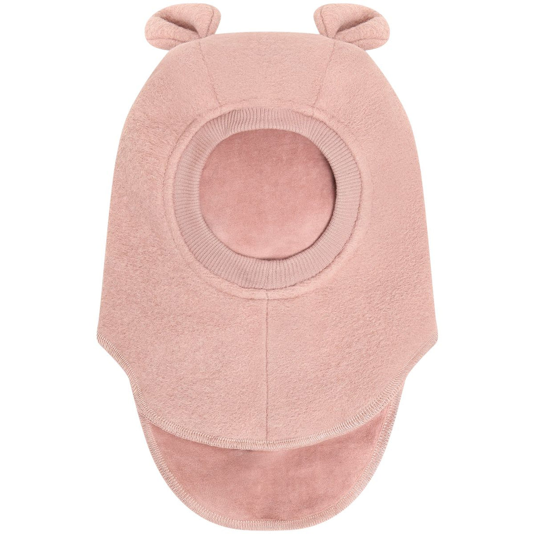 Huttelihut Teddy Ears Wool Balaclava in Deauville Mauve - product view