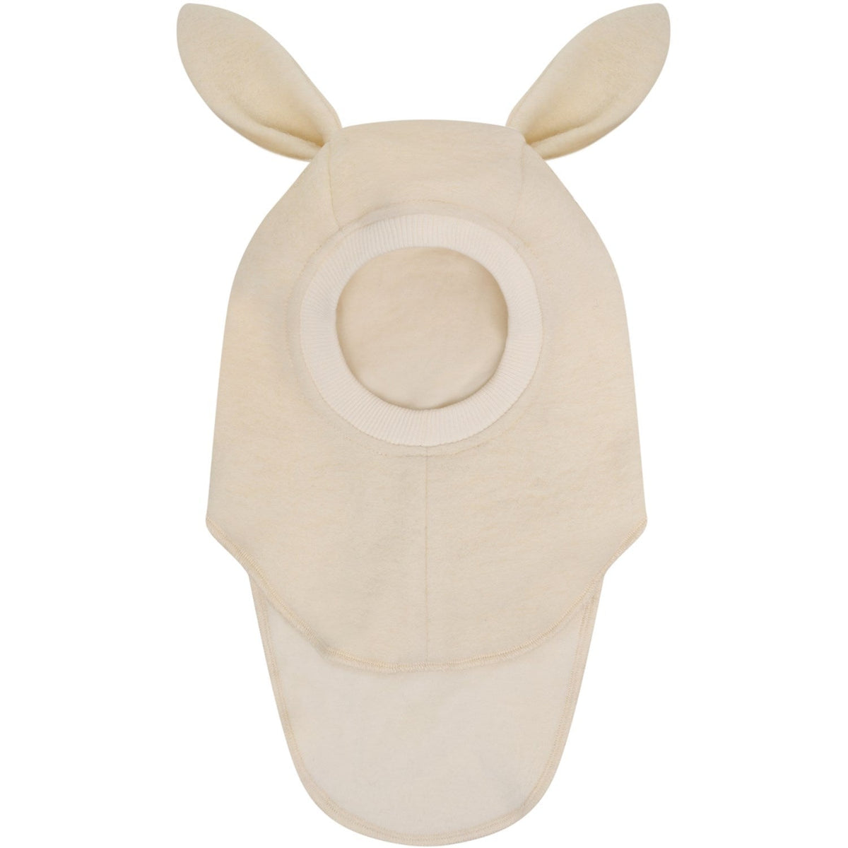 Huttelihut Bunny Ears Wool Balaclava in Tofu - product view