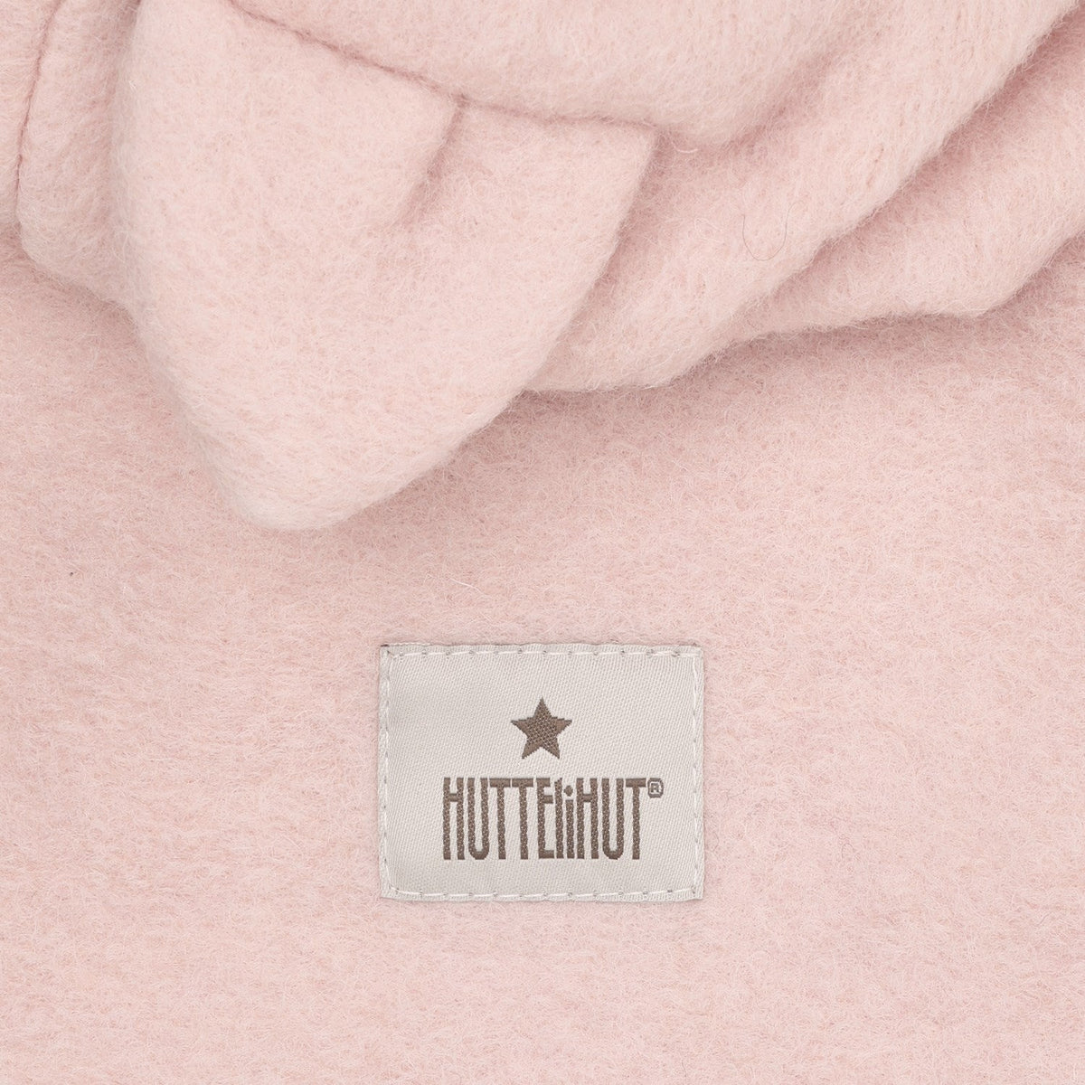 Huttelihut Wool Balaclava with Ears in Rose Smoke - detail view 1