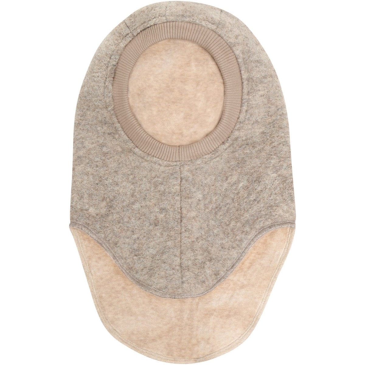 Huttelihut Dinosaur Wool Balaclava in Camel Melange - detail view 2