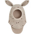 Huttelihut Embroidered Bunny Ears Wool Balaclava in Sand Melange - product view