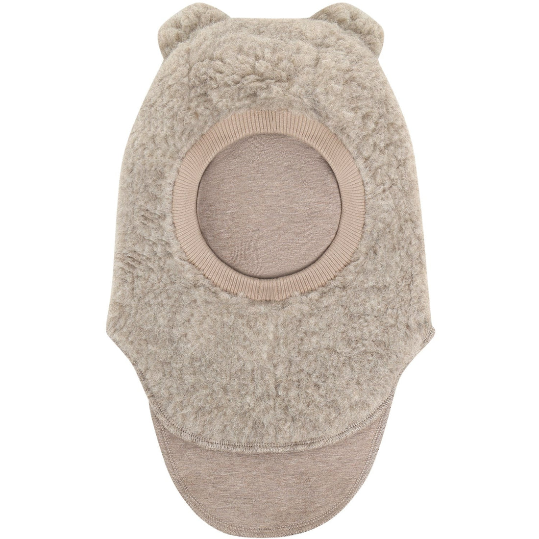 Huttelihut Teddy Ears Wool Teddy Balaclava in Camel Melange - product view
