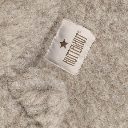 Huttelihut Teddy Ears Wool Teddy Balaclava in Camel Melange - detail view 1