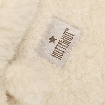 Huttelihut Teddy Ears Wool Teddy Balaclava in Cement - detail view 1