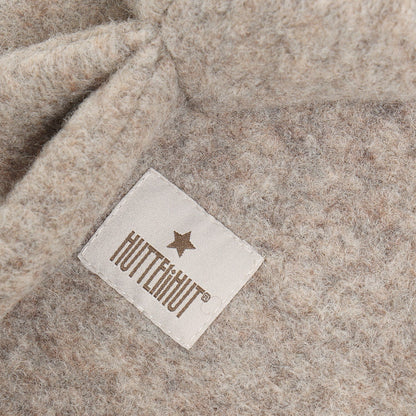 Huttelihut Bunny Ears Wool Balaclava in Camel Melange - detail view 1