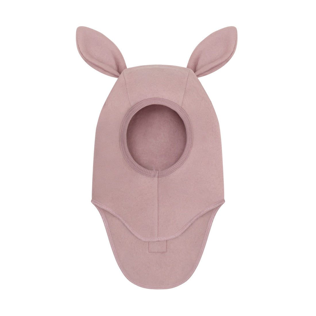 Huttelihut Bunny Ears Wool Fleece Balaclava in Woodrose - product view