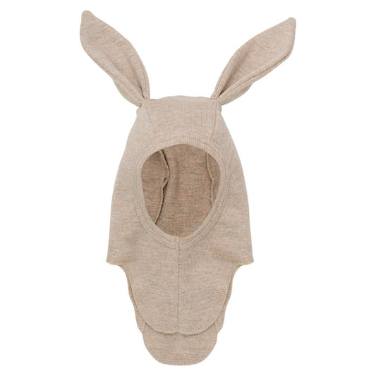 Huttelihut Camel Melange Balaclava Ears Wool Rib Huttelihut - enjoykidsus