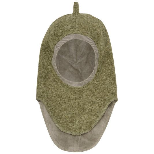 Huttelihut Deep Lichen Green Balaclava Triangles Wool Huttelihut - enjoykidsus