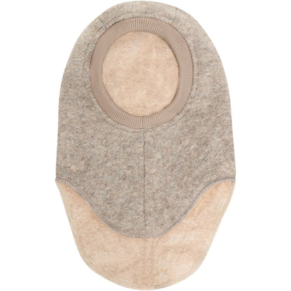 Huttelihut Dinosaur Wool Balaclava in Camel Melange - detail view 2