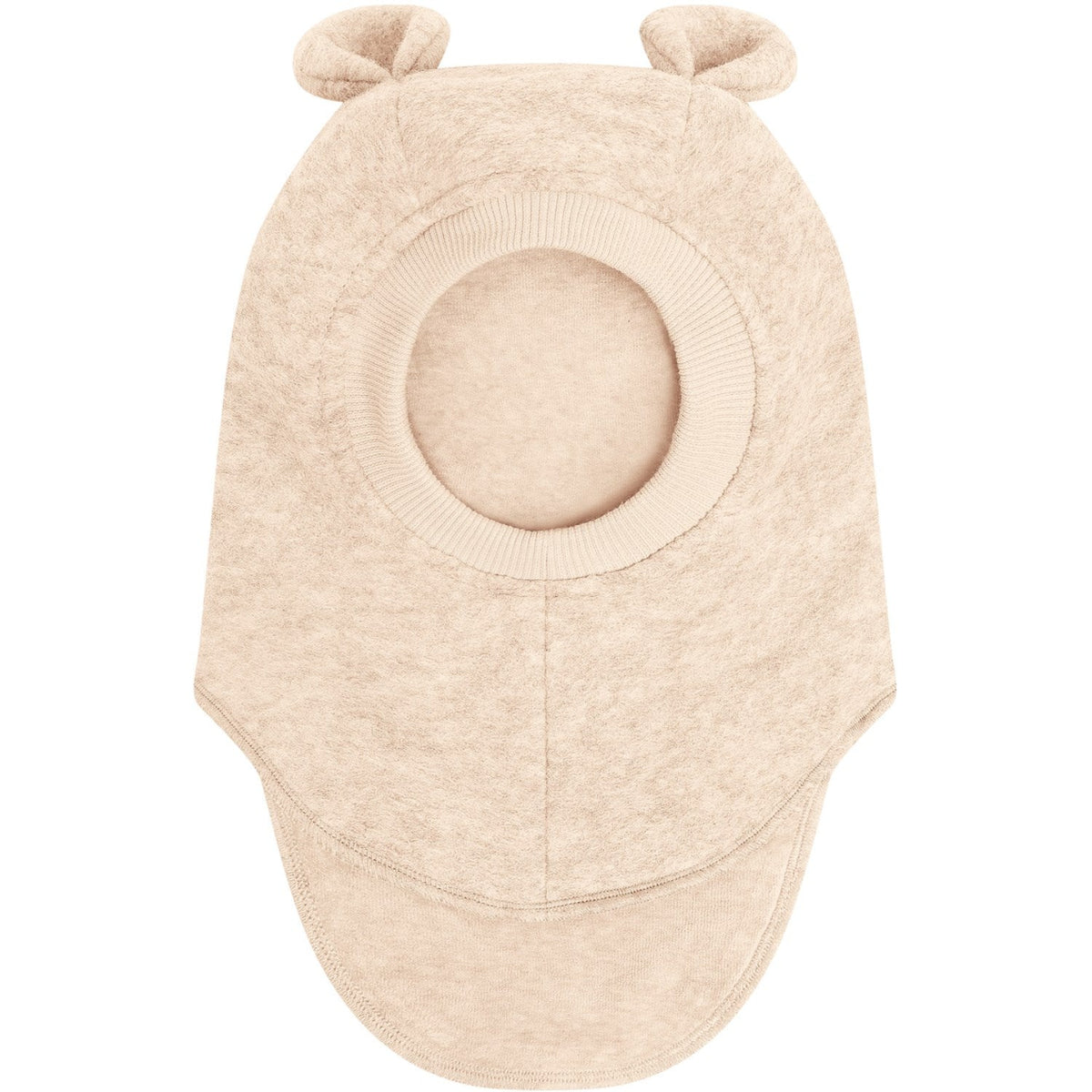 Huttelihut Teddy Ears Wool Balaclava in Sand Melange - product view