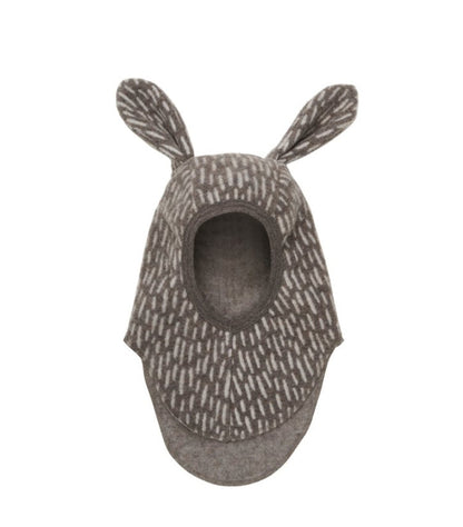 Huttelihut Wool Fleece Balaclava Rabbit Ears, Morel Huttelihut - enjoykidsus