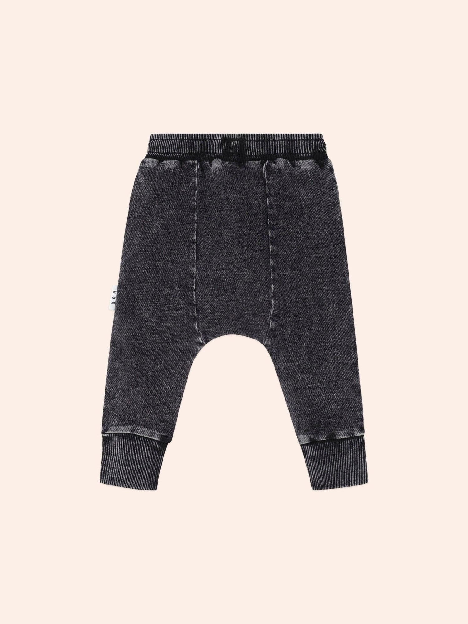 Huxbaby Black Knit Denim Pocket Pant Huxbaby