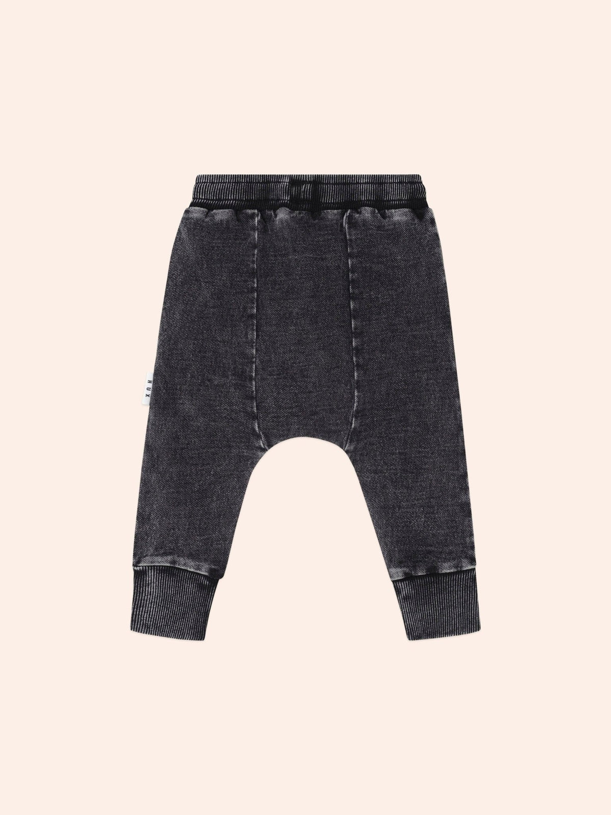 Huxbaby Black Knit Denim Pocket Pant Huxbaby