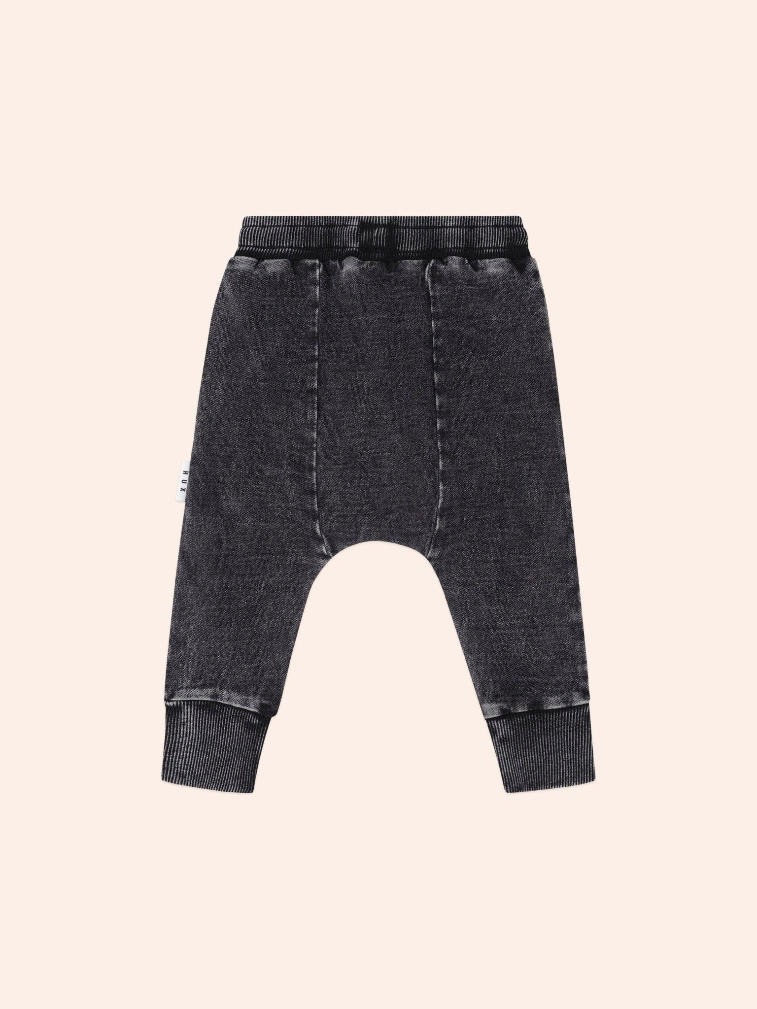 Huxbaby Black Knit Denim Pocket Pant Huxbaby