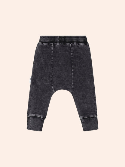 Huxbaby Black Knit Denim Pocket Pant Huxbaby