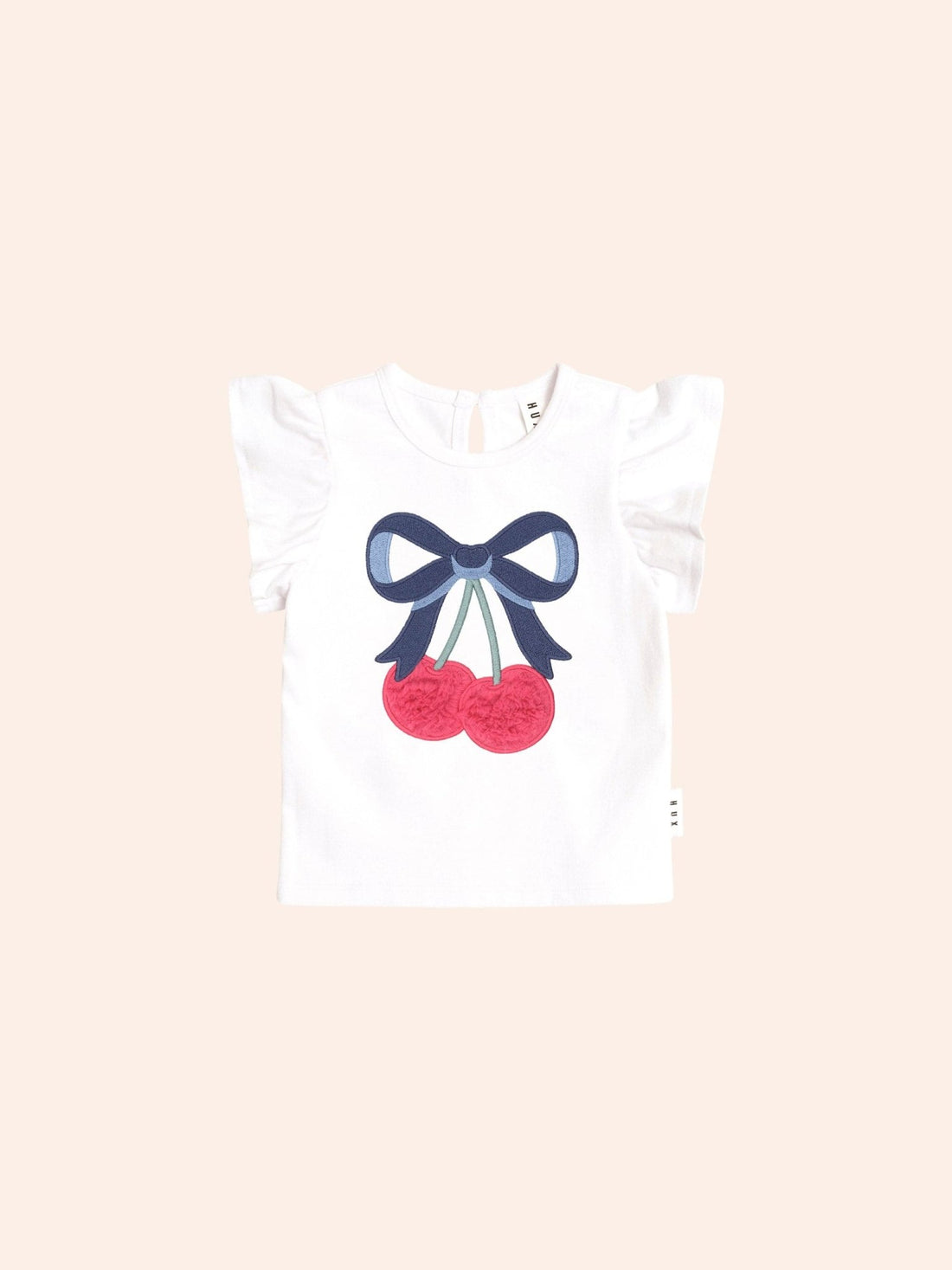 Huxbaby Cherry Bow Frill Sleeve Tee Huxbaby