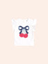 Huxbaby Cherry Bow Frill Sleeve Tee Huxbaby