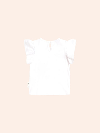Huxbaby Cherry Bow Frill Sleeve Tee Huxbaby