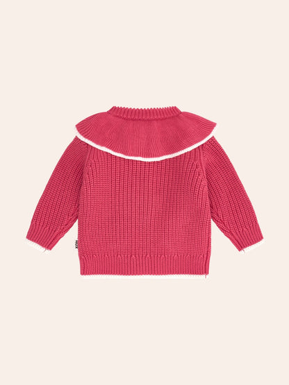 Huxbaby Cherry Frill Cardi - Cherry