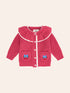 Huxbaby Cherry Frill Cardi - Cherry