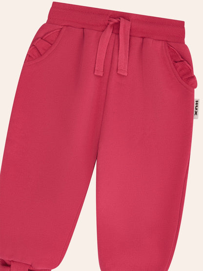 Huxbaby Cherry Frill Trackpant - Cherry