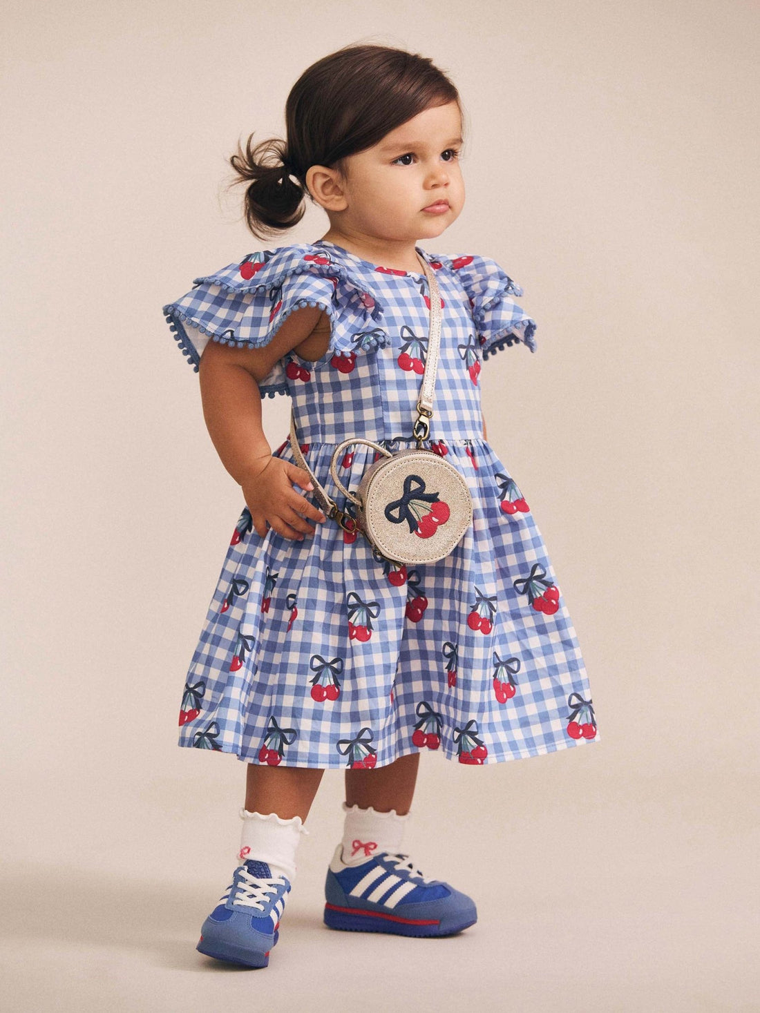 Huxbaby Cherry Gingham Frill Dress Huxbaby