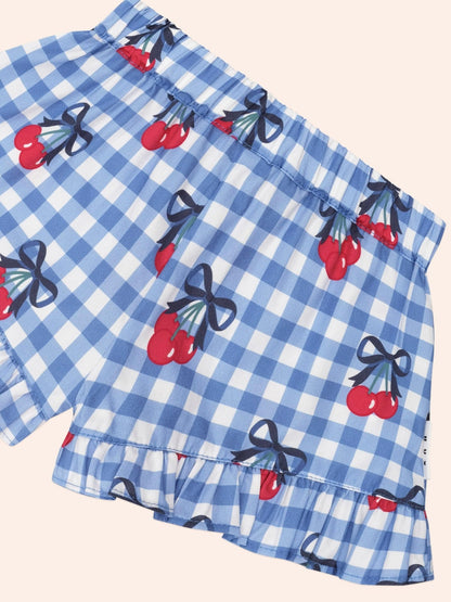 Huxbaby Cherry Gingham Skort Huxbaby