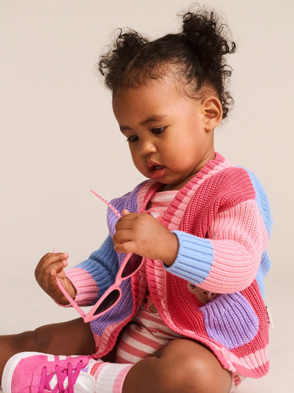 Huxbaby Colour Block Peekaboo Huxette Cardi