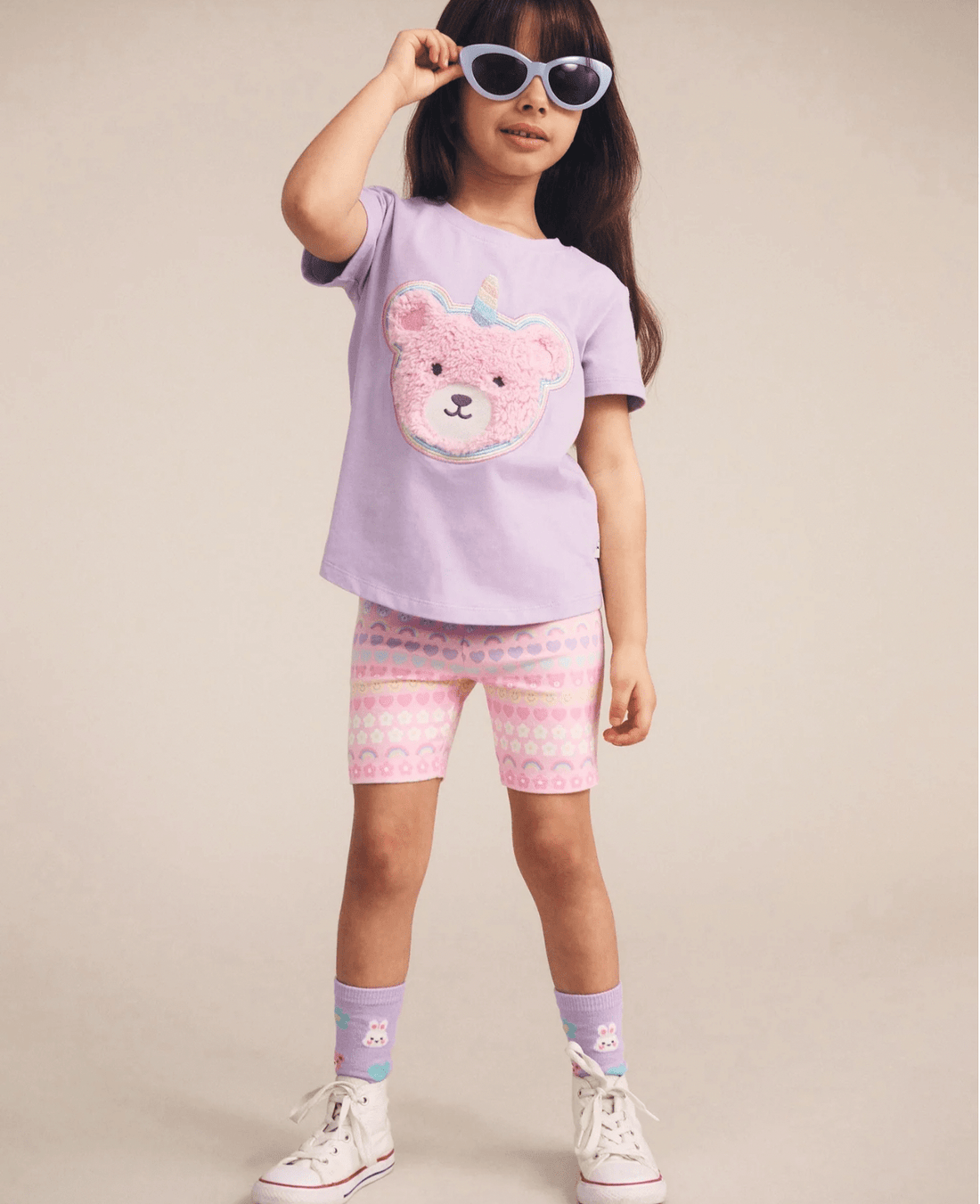 Huxbaby Emoji Rainbow Bike Short - Multi Huxbaby