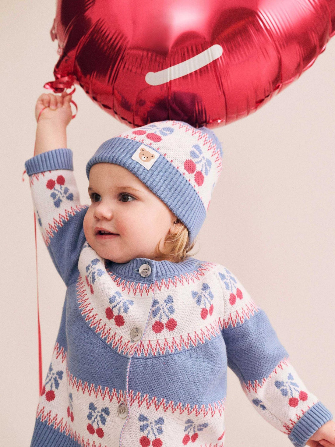 Huxbaby Folk Cherry Bow Cardi Huxbaby