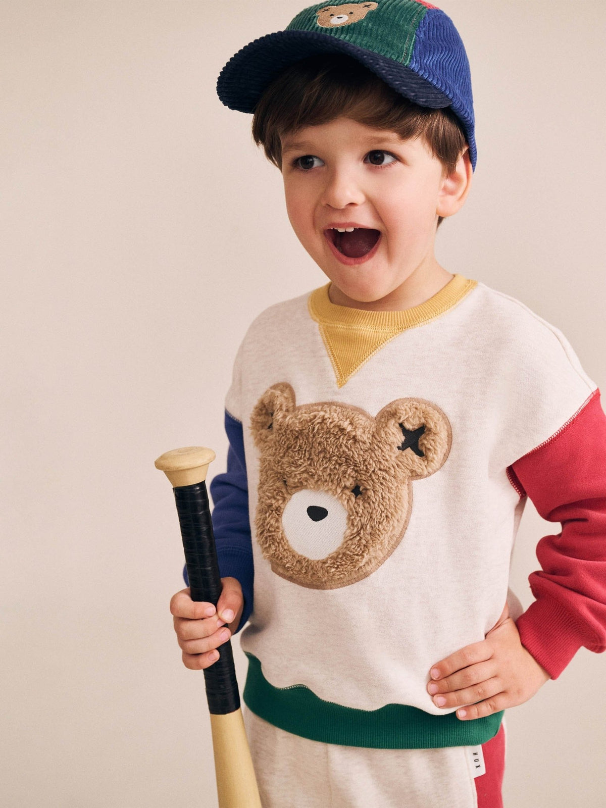 Huxbaby Furry Huxbear Colour Block Sweatshirt Huxbaby