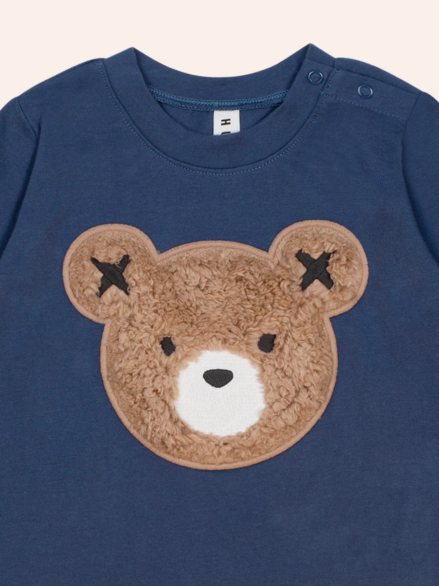 Huxbaby Furry Huxbear Longsleeve Top Marine Blue Huxbaby