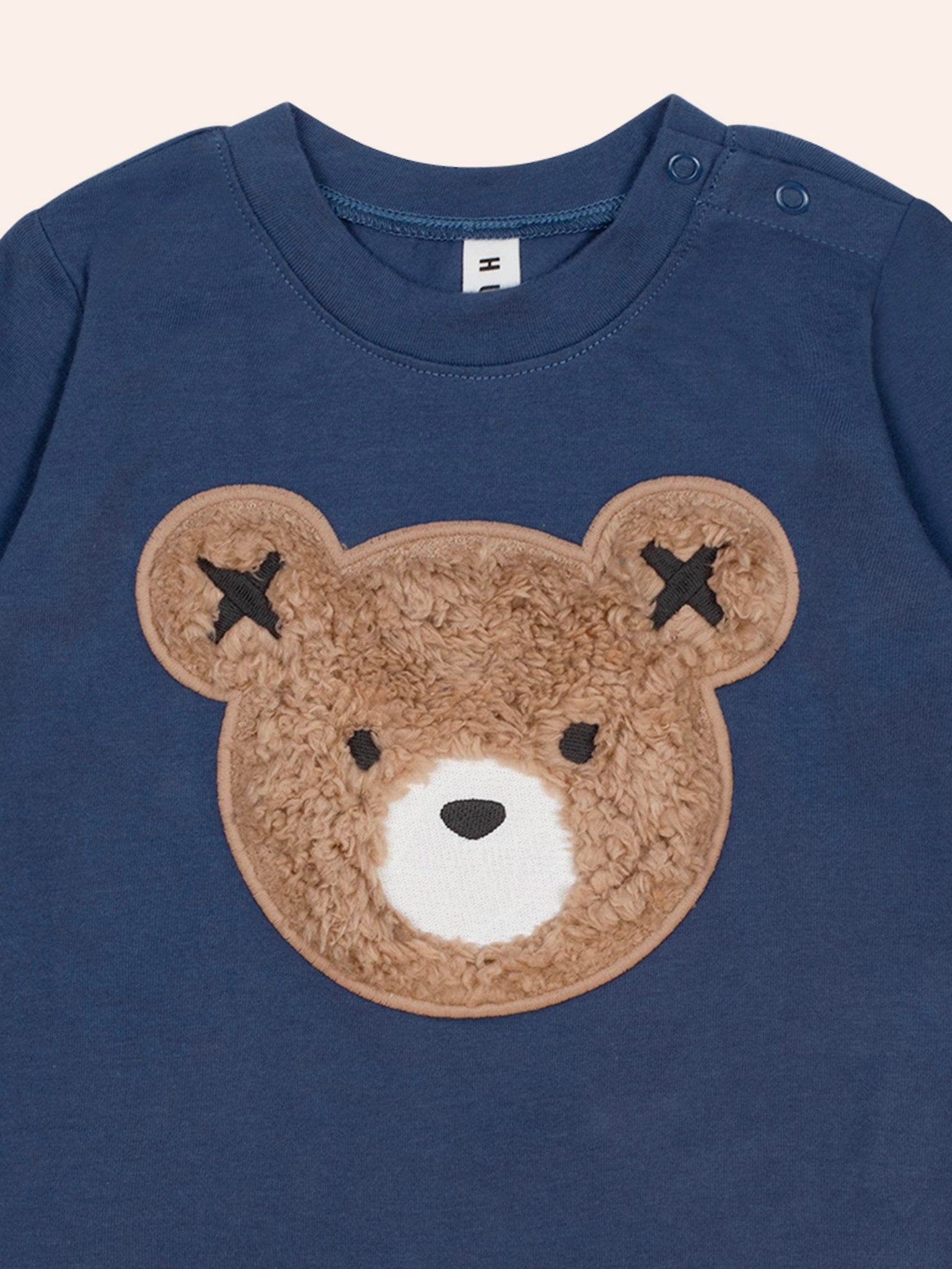 Huxbaby Furry Huxbear Longsleeve Top Marine Blue Huxbaby