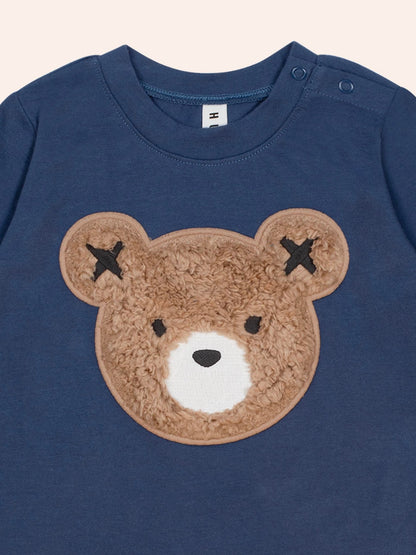 Huxbaby Furry Huxbear Longsleeve Top Marine Blue Huxbaby