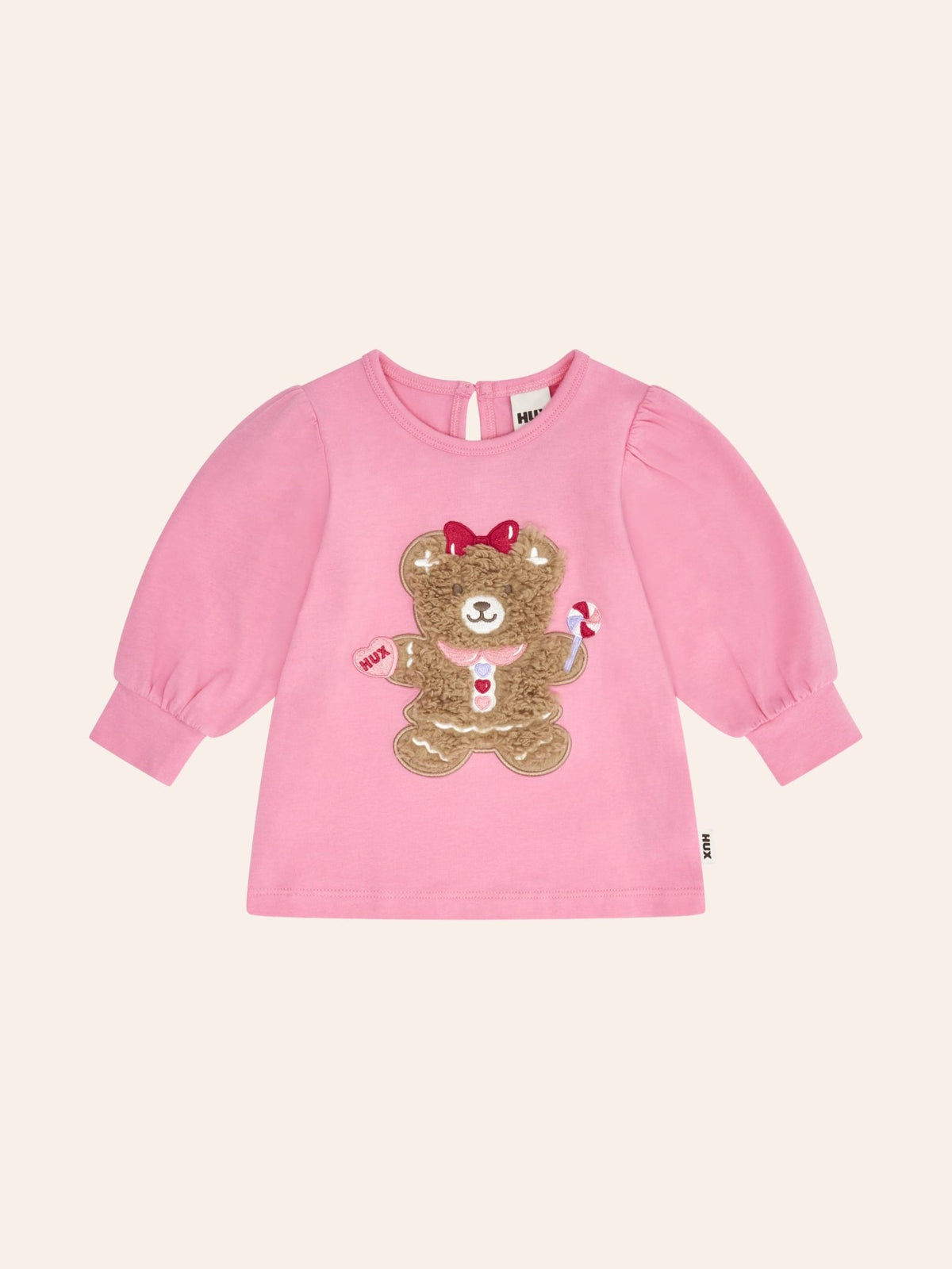 Huxbaby Gingerbread Hux Girl Long Slv Top - Strawberry Crème