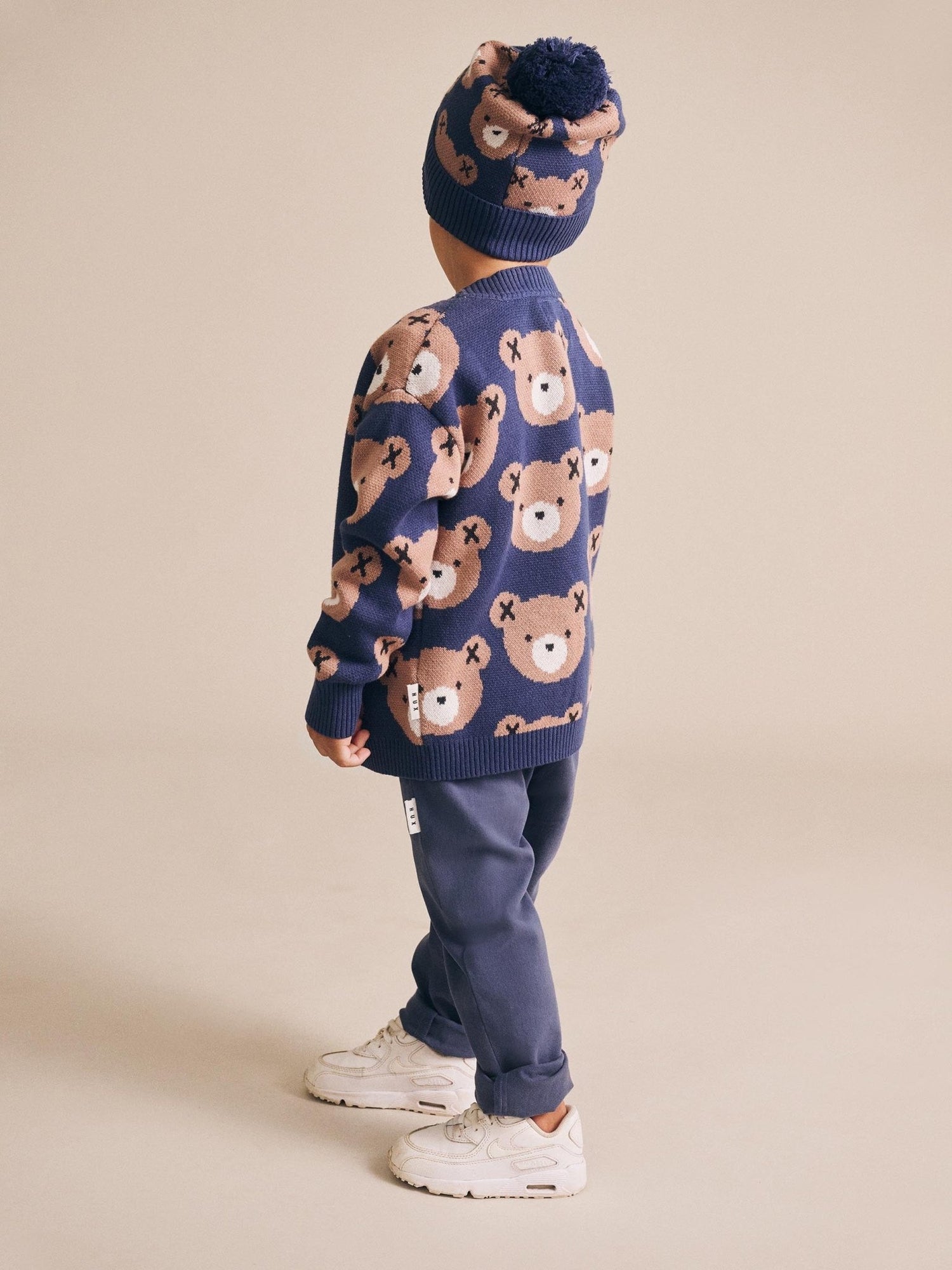 Huxbaby Huxbear Knit Cardi Navy Huxbaby