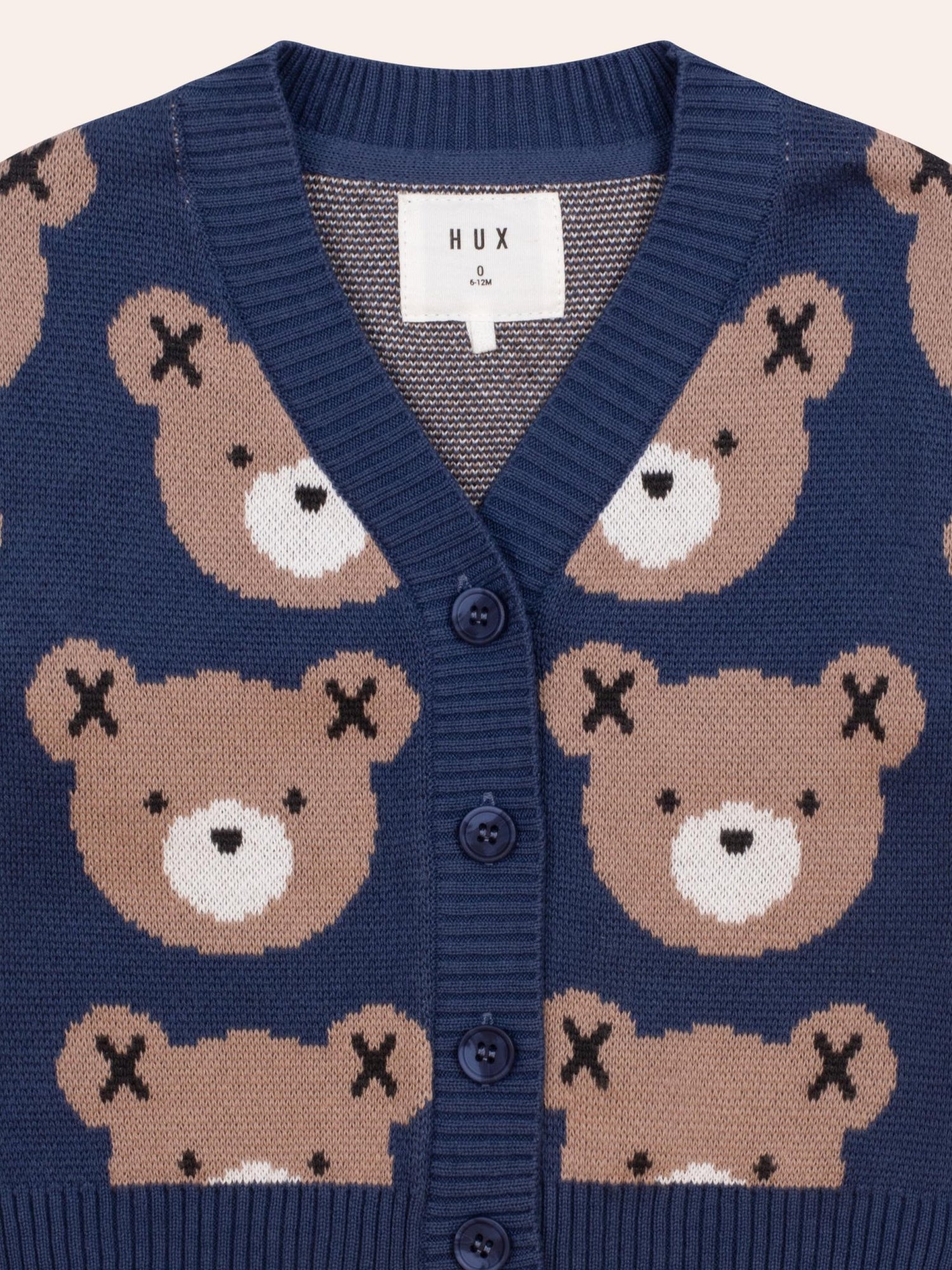 Huxbaby Huxbear Knit Cardi Navy Huxbaby